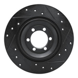 R1 Concepts 81-89 Alfa Romeo GTV-6 Rear Right Drilled & Slotted Black Brake Rotor by R1 Concepts RNC-633-16003R