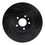 R1 Concepts 91-20 Alfa Romeo 164 Front Left Drilled & Slotted Black Brake Rotor by R1 Concepts RNC-633-16006L