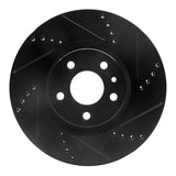 R1 Concepts 91-20 Alfa Romeo 164 Front Right Drilled & Slotted Black Brake Rotor by R1 Concepts RNC-633-16006R