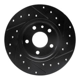 R1 Concepts 91-95 Alfa Romeo 164 Rear Left Drilled & Slotted Black Brake Rotor by R1 Concepts RNC-633-16007L