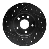 R1 Concepts 91-95 Alfa Romeo 164 Rear Right Drilled & Slotted Black Brake Rotor by R1 Concepts RNC-633-16007R