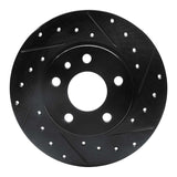 R1 Concepts 91-95 Alfa Romeo 164 Rear Right Drilled & Slotted Black Brake Rotor by R1 Concepts RNC-633-16007R