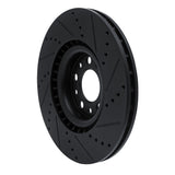 Dynamic Friction 2017-2025 Alfa Romeo Giulia Front Left Drilled & Slotted Black Brake Rotor by Dynamic Friction Company 633-16012L