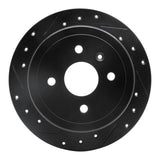 R1 Concepts 99-02 Daewoo Nubira Rear Left Drilled & Slotted Black Brake Rotor by R1 Concepts RNC-633-18003L