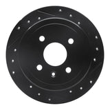 R1 Concepts 99-02 Daewoo Nubira Rear Right Drilled & Slotted Black Brake Rotor by R1 Concepts RNC-633-18003R