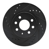 R1 Concepts 99-99 Daewoo Nubira Front Left Drilled & Slotted Black Brake Rotor by R1 Concepts RNC-633-18004L