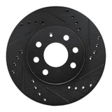 R1 Concepts 99-99 Daewoo Nubira Front Right Drilled & Slotted Black Brake Rotor by R1 Concepts RNC-633-18004R
