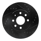 R1 Concepts 00-02 Daewoo Nubira Front Right Drilled & Slotted Black Brake Rotor