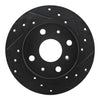R1 Concepts 88-92 Daihatsu CHARADE Front Right Drilled & Slotted Black Brake Rotor