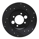 R1 Concepts 62-87 Jaguar Mark X Rear Right Drilled & Slotted Black Brake Rotor by R1 Concepts RNC-633-20000R