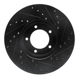 R1 Concepts 71-97 Jaguar Vanden Plas Front Left Drilled & Slotted Black Brake Rotor by R1 Concepts RNC-633-20001L