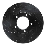 R1 Concepts 71-97 Jaguar Vanden Plas Front Left Drilled & Slotted Black Brake Rotor by R1 Concepts RNC-633-20001L