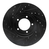 R1 Concepts 71-97 Jaguar XJ12 Front Right Drilled & Slotted Black Brake Rotor by R1 Concepts RNC-633-20001R