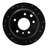 R1 Concepts 86-89 Jaguar XJ12 Rear Right Drilled & Slotted Black Brake Rotor by R1 Concepts RNC-633-20004R