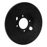 R1 Concepts 83-93 Jaguar XJRS Rear Right Drilled & Slotted Black Brake Rotor by R1 Concepts RNC-633-20005R