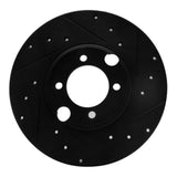 R1 Concepts 83-93 Jaguar XJRS Rear Right Drilled & Slotted Black Brake Rotor by R1 Concepts RNC-633-20005R