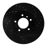 R1 Concepts 90-97 Jaguar XJ6 Front Left Drilled & Slotted Black Brake Rotor by R1 Concepts RNC-633-20006L