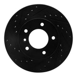 R1 Concepts 90-97 Jaguar XJ6 Front Left Drilled & Slotted Black Brake Rotor by R1 Concepts RNC-633-20006L