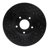 R1 Concepts 97-03 Jaguar Vanden Plas Front Right Drilled & Slotted Black Brake Rotor by R1 Concepts RNC-633-20010R