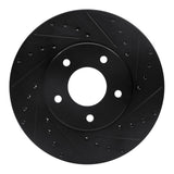 R1 Concepts 97-03 Jaguar Vanden Plas Front Right Drilled & Slotted Black Brake Rotor by R1 Concepts RNC-633-20010R