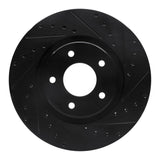 R1 Concepts 98-06 Jaguar XKR Front Right Drilled & Slotted Black Brake Rotor by R1 Concepts RNC-633-20011R