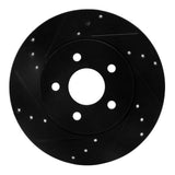 R1 Concepts 01-08 Ford Mondeo (Mexico) Rear Left Drilled & Slotted Black Brake Rotor by R1 Concepts RNC-633-20013L