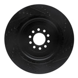 R1 Concepts 03-05 Jaguar XJR Front Left Drilled & Slotted Black Brake Rotor by R1 Concepts RNC-633-20014L