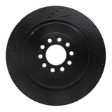 R1 Concepts 03-05 Jaguar XJR Front Left Drilled & Slotted Black Brake Rotor by R1 Concepts RNC-633-20014L