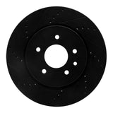 R1 Concepts 00-06 Jaguar XJR Rear Left Drilled & Slotted Black Brake Rotor by R1 Concepts RNC-633-20017L