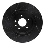 R1 Concepts 00-06 Jaguar XJR Rear Right Drilled & Slotted Black Brake Rotor by R1 Concepts RNC-633-20017R