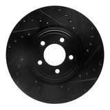 R1 Concepts 06-10 Jaguar XK Front Right Drilled & Slotted Black Brake Rotor by R1 Concepts RNC-633-20019R