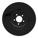 R1 Concepts 06-21 Jaguar F-Type Front Left Drilled & Slotted Black Brake Rotor by R1 Concepts RNC-633-20020L