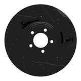 R1 Concepts 06-21 Jaguar F-Type Front Right Drilled & Slotted Black Brake Rotor by R1 Concepts RNC-633-20020R