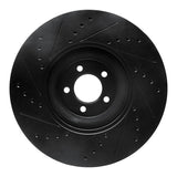 R1 Concepts 10-24 Jaguar XKR Front Right Drilled & Slotted Black Brake Rotor by R1 Concepts RNC-633-20026R