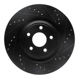 R1 Concepts 14-21 Jaguar F-Type Rear Right Drilled & Slotted Black Brake Rotor by R1 Concepts RNC-633-20028R