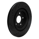 R1 Concepts 06-08 Jaguar S-Type Rear Right Drilled & Slotted Black Brake Rotor by R1 Concepts RNC-633-20029R
