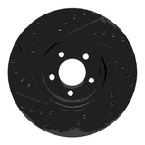 R1 Concepts 03-05 Jaguar Vanden Plas Front Right Drilled & Slotted Black Brake Rotor by R1 Concepts RNC-633-20030R