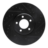 R1 Concepts 03-05 Jaguar Vanden Plas Front Right Drilled & Slotted Black Brake Rotor by R1 Concepts RNC-633-20030R