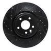 R1 Concepts 17-20 Jaguar XE Front Left Drilled & Slotted Black Brake Rotor