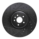 R1 Concepts 16-24 Jaguar XF Front Right Drilled & Slotted Black Brake Rotor by R1 Concepts RNC-633-20032R