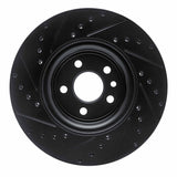 R1 Concepts 17-19 Jaguar F-Pace Front Right Drilled & Slotted Black Brake Rotor by R1 Concepts RNC-633-20038R