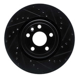 R1 Concepts 17-19 Jaguar F-Pace Front Right Drilled & Slotted Black Brake Rotor by R1 Concepts RNC-633-20038R