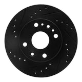R1 Concepts 94-02 Ford ASPIRE Front Left Drilled & Slotted Black Brake Rotor by R1 Concepts RNC-633-21000L