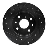 R1 Concepts 94-00 Kia Spectra Front Right Drilled & Slotted Black Brake Rotor
