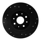 R1 Concepts 98-03 Kia Sephia Rear Left Drilled & Slotted Black Brake Rotor by R1 Concepts RNC-633-21003L