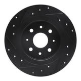 R1 Concepts 98-03 Kia Sephia Rear Right Drilled & Slotted Black Brake Rotor by R1 Concepts RNC-633-21003R
