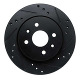 R1 Concepts 01-03 Kia Spectra Front Right Drilled & Slotted Black Brake Rotor by R1 Concepts RNC-633-21004R