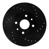 R1 Concepts 94-00 Kia Spectra Front Left Drilled & Slotted Black Brake Rotor by R1 Concepts RNC-633-21005L