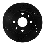 R1 Concepts 94-00 Kia Spectra Front Left Drilled & Slotted Black Brake Rotor by R1 Concepts RNC-633-21005L