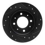 R1 Concepts 04-09 Kia Spectra Rear Left Drilled & Slotted Black Brake Rotor by R1 Concepts RNC-633-21008L